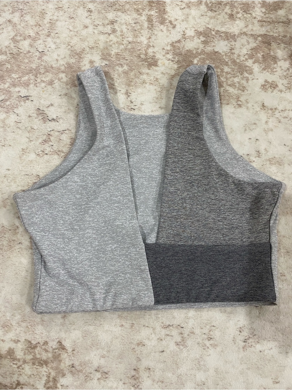 Outdoor Voices Gray Colorblock Sports Bra Top